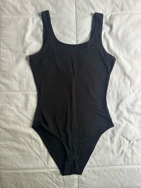 Black Scoop-neck Bodysuit Small